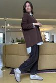 Conrad Oversized Boxy Knit Chocolate